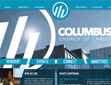 Tablet Screenshot of columbuschurchofchrist.com